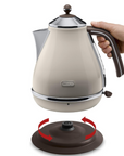 Icona Vintage Electric Kettle - 1.7 L - Beige - KBOV2001.BG - De’Longhi