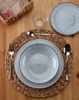 18-Piece Dinnerware Set - Blue - Lua - Versa