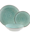 18-Piece Dinnerware Set - Aqua Blue - Lua - Versa