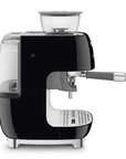 "50's Style" Manual Espresso Machine with Integrated Grinder - 2.4 L - Black - EGF03BLEU - Smeg