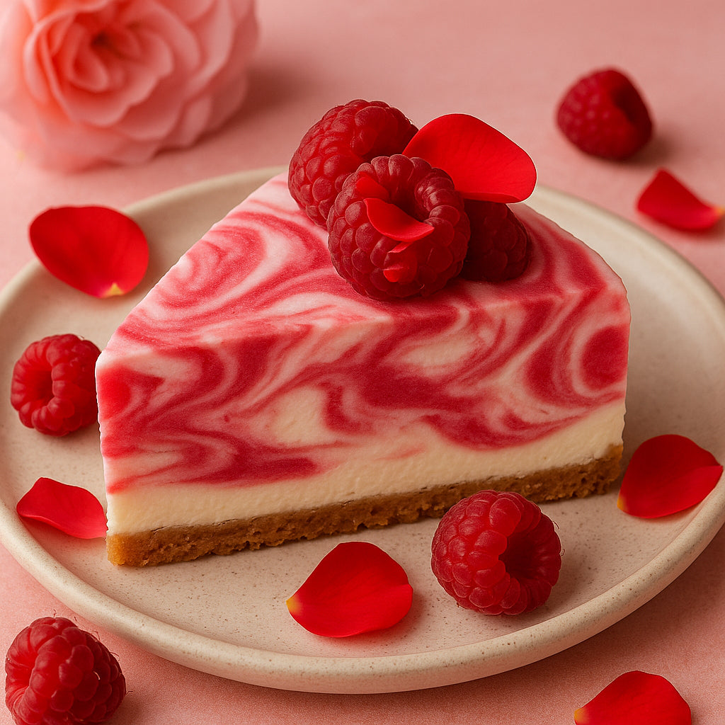 🍰 Cheesecake Ispahan sans cuisson (rose, litchi, framboise) 🌹