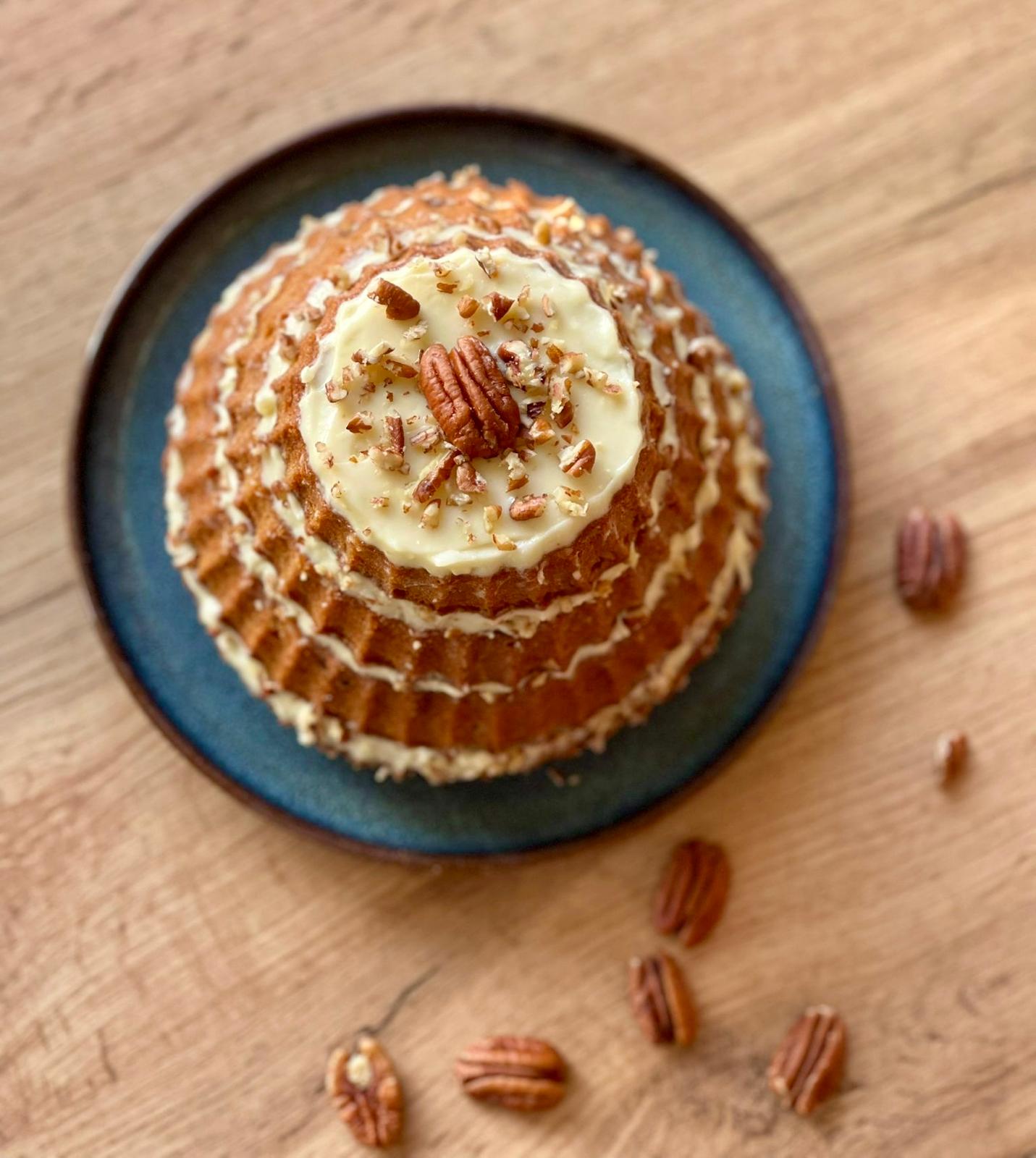 Carrot Cake aux noix, épices douces & glaçage cream cheese
