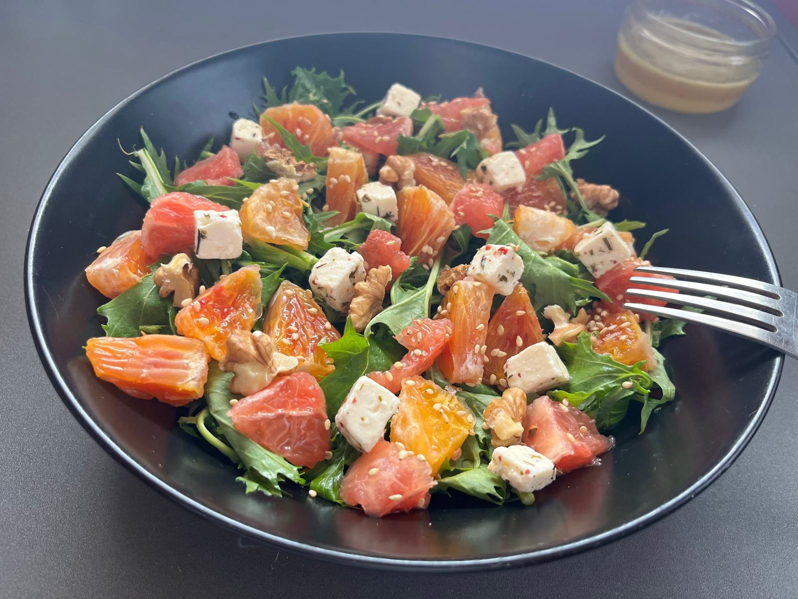 Salade Mizuna aux Agrumes 🌿🍊