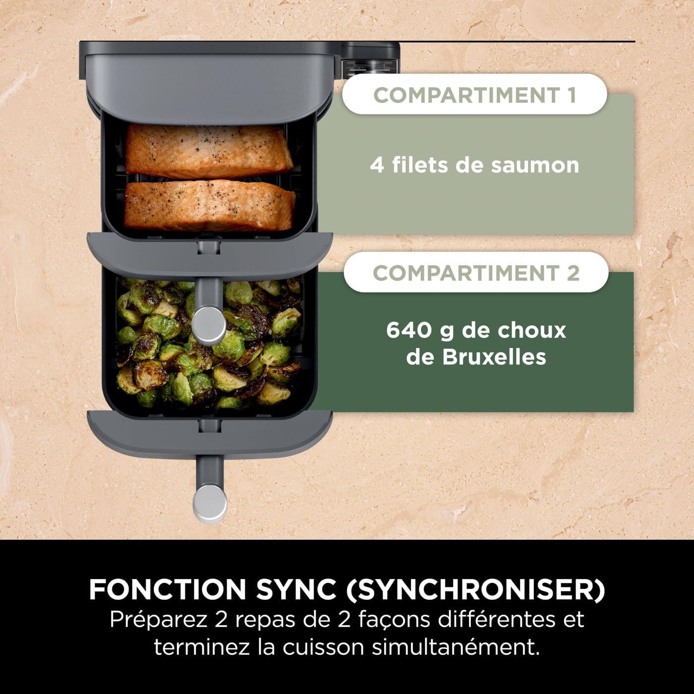 Double Stack XL Air Fryer - 9.5 L - Gray - SL400EU - Ninja
