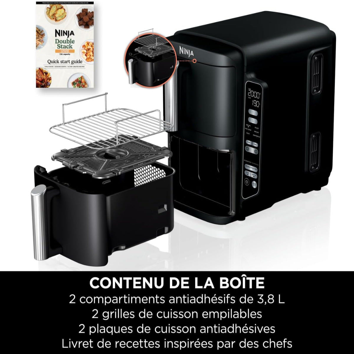Double Stack Air Fryer - 7.6 L - Black - SL300EU - Ninja