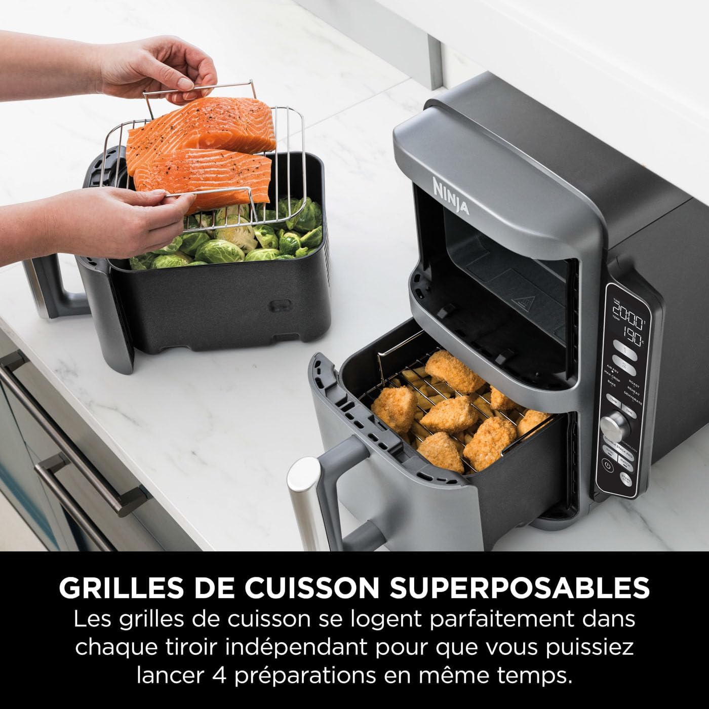 Double Stack XL Air Fryer - 9.5 L - Gray - SL400EU - Ninja