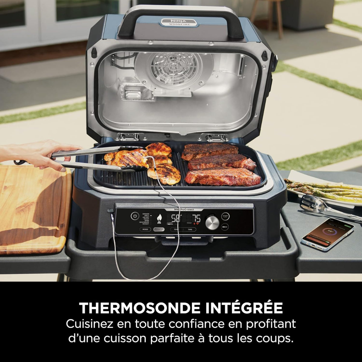 Woodfire Pro Connect™ XL Outdoor Grill &amp; Smoker - OG901EU - Ninja