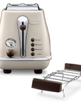 Icona Vintage 2-Slice Toaster - Beige - CTOV2103.BG - De'Longhi