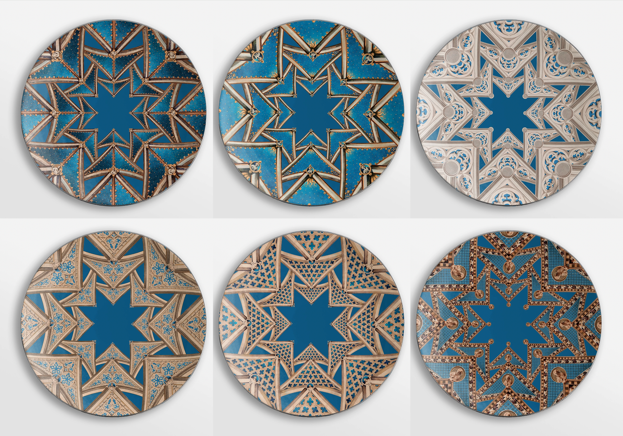 Le Volte Celesti - Set of Six Dinner Plates